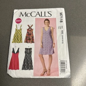 McCall's Pattern  #M7118 AX5 Sleeveless Spaghetti Straps- Sizes 4-12 - Picture 1 of 4