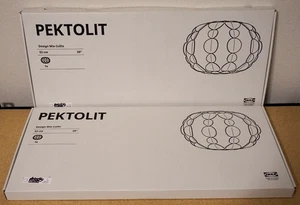 2x Ikea PEKTOLIT Ceiling Pendant Lamp Shade Decorative White 20" | 505.145.11 - Picture 1 of 4