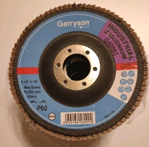 10er-PACK - GARRYSON G40093 ZIRKONIUM KLAPPSCHEIBEN, 4,5" x 7/8", 60er KÖRNUNG, KOSTENLOSER VERSAND - Bild 1 von 3