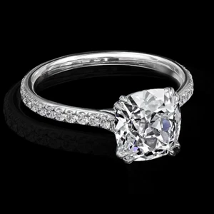 Anelli di Fidanzamento IGI GIA Lab Created Diamond Cushion 1,90 Ct Fascia... - Foto 1 di 9