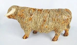 Castle Wynd Spaghetti Pottery Highland Cow Bull Sculpture Figurine - Picture 1 of 10