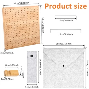Crochet Blocking Board Bamboo Wooden Square Knitting Blocking Mat for DIY liIxj - Picture 1 of 11