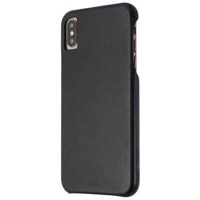 Funda rígida de cuero genuino Case-Mate Barely There para Apple iPhone XS Max - Negra Foto 1 de 3