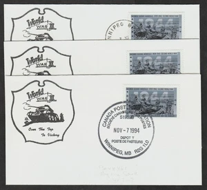 ⭐BREWSTER⭐THREE (3) FDC's - 1994 - # 1540 - "UNCOMMON" MANITOBA - FDC CANCELS !! - Picture 1 of 7