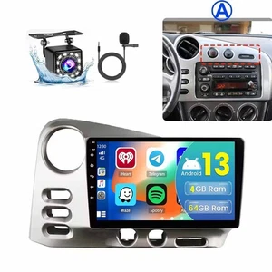Car Stereo Radio 4+64GB For Toyota Matrix 2003 2004 Carplay Android 13 GPS Navi - Bild 1 von 21
