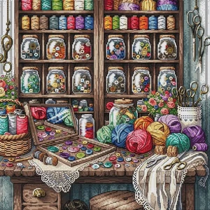 Kit de punto de cruz para sala de costura ~ punto AVA - Imagen 1 de 1