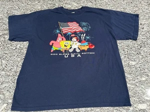 T-shirt vintage Spongebob God Bless bikini fondo USA XL - Foto 1 di 6