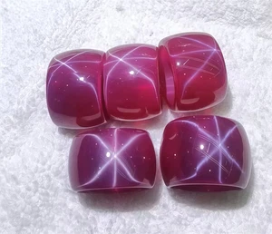 Top Quality Pigeon Blood Red Ruby AAAA+ Lab Created Star Ruby Thumb Ring 1Pcs - Picture 1 of 5