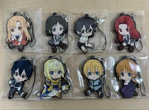 Sword Art Online SAO figure Rubber key chain Lot 8 set anime Japan mascot m621 - Picture 1 of 3