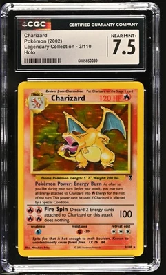 CGC 7.5 Charizard 2002 Legendary (Collection) 3/110 Holo Pokemon Card - Image 1 of 2