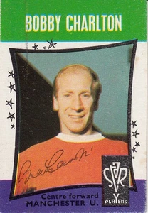 Vintage SIGNED A & BC 1967/68 Trading Card BOBBY CHARLTON MAN UNITED - Picture 1 of 1