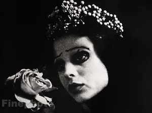 1974 Vintage IRINA IONESCO 16x12 Photo Gravure ~ FEMALE Portrait Rose Gothic Art - Picture 1 of 1