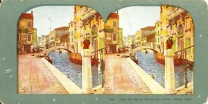 Tarjeta estereoscópica RIO DI MESTER BRIDGE VENECIA LORO - Imagen 1 de 1