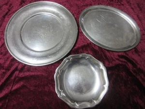 2 x vassoio / piatto modello Hepp Pforzheim, 1 x ciotola WMF del 1900 argento - Foto 1 di 1