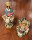 Lee Sievers 1992 Maplyes 6027 Figurine Old Lady And Cat Reading Book Vintage & J