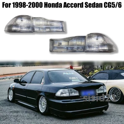 4x Luces traseras de lente transparente lámpara de freno para Honda Accord 1998-2000 sedán CG5/6 Foto 1 de 4