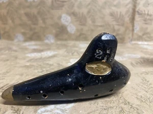Vintage Ocarina Sweet Potato Flute Ceramic Clay. Guido Bondi Eagle Logo - Picture 1 of 11