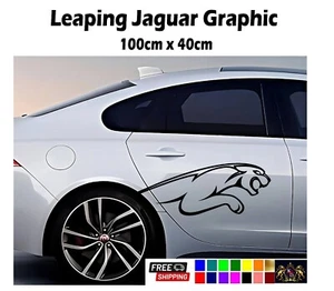 Pegatina de arco de rueda Jaguar saltando para autos y vehículos - Imagen 1 de 5