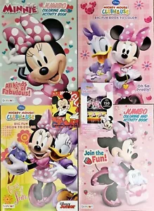 Disney Minnie Mouse Coloring & Activity Books SET OF 4 Crayons & 150+ Stickers! - Picture 1 of 9