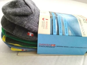 3 PACK DANISH ENDURANCE MERINO WOOL HIKING SOCKS, S, SMALL WOMEN 5-7 M 3.5-6 - Picture 1 of 2