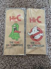 1986-Vintage Hi-C & The Real Ghostbusters-Popcorn/Lunc h Paper Bag-4 bags-New