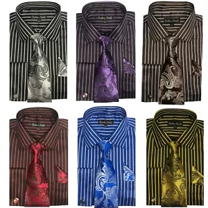 Herrenhemd 60 % Baumwolle 40 % Polyester gewebt gestreiftes Design von Fortino Landi FL 633 - Bild 1 von 11