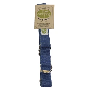 Earthdog Solid Hemp Blueberry Adjustable Dog Collar - Size Small 8"- 14" - Picture 1 of 2