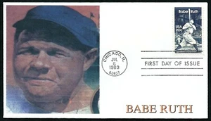 USA, SCOTT # 2046, FDC COVER - BASEBALL LEGEND BABE RUTH LOOKING AFAR, YEAR 1983 - Picture 1 of 1