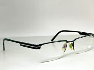 Burberry B 1170 1001 Black Metal Half Rim Eyeglasses Frames 53-17 140 Italy - Picture 1 of 13