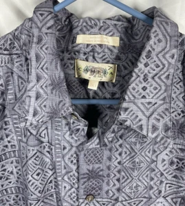 Vintage Campia Moda Hawaiian Tiki Mens Shirt Size 3XLT Purple Resort Wear Luau - Picture 1 of 5
