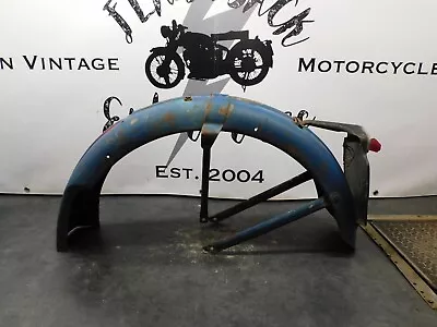 54 & later Triumph Pre Unit Trophy TR5 TR6 500 650 Rear Fender & Braces  2555 - Image 1 of 4