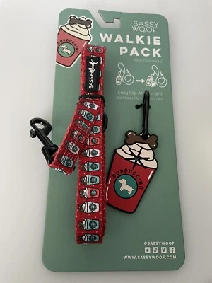 Sassy Woof Puppuccino Walkie Pack Dog Leash 60 in. & Clip Attachment  NIP - Image 1 of 4