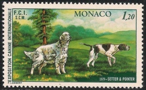 Monaco #1199 (A304) VF MNH - 1979 1.20fr Setter and Pointer / Dog Show - Picture 1 of 1