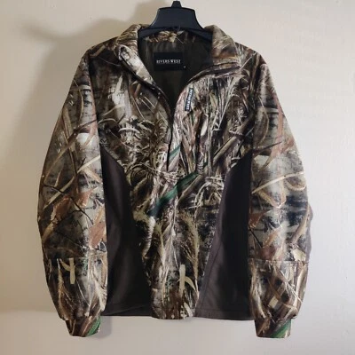 Rivers West Camo Hunting Jacket Waterproof Fleece 1/2 Zip Mens Size Medium - Image 1 of 4