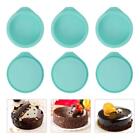 6-Pack Silicone Cake Molds 4 Inch Round Silicone Cake Pans Green Baking Pan S...