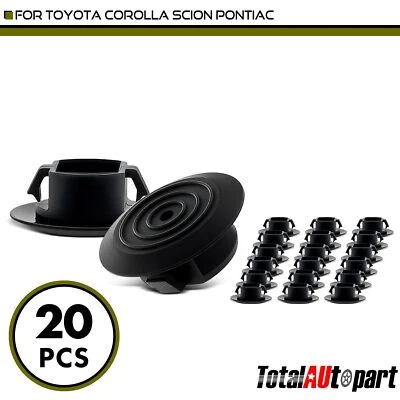 Clip retenedor de moldura basculante 20 piezas para Toyota Corolla Scion Pontiac 22 mm nailon Foto 1 de 4