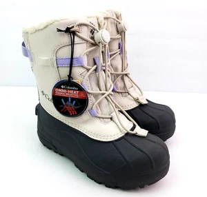 Columbia Bugaboot Celsius Girls Size 13 White Purple Gray Winter Snow Boots - Picture 1 of 17