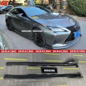 Carbon Fiber Side Skirts Lip Trim Panel Fits For Lexus RC300 RC350 F-Sport 2019+ - Picture 1 of 18
