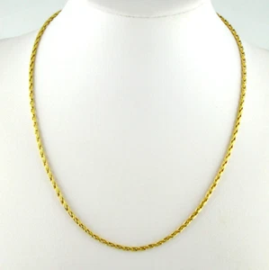 COLLANA IN ORO 750 18Kt MOD. SPIGA Robusta Catena Nuova Made in Italy - Imagen 1 de 3
