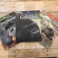 The Untamed World Wildlife Books Grizzly Bears Gorillas Orangutans Set Of 3 PB
