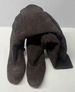Antonio Melani 7M Dark Brown Suede Dress Boots M4 D59 Turner Pre-owned - Picture 1 of 17