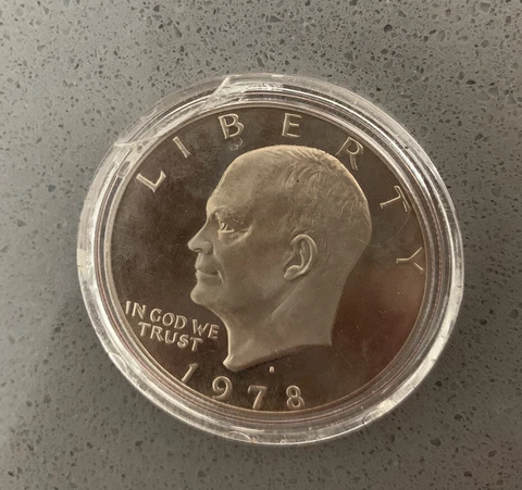 1978 One Dollar Coin Liberty Eisenhower Circulated Cover
