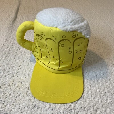Caneca de cerveja chapéu caminhoneiro por Elope amarelo e branco ajustável  - Imagem 1 de 4