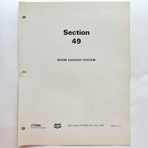 JI Case Boom Lockout System Manual 1974 Vintage Original OEM - Picture 1 of 1