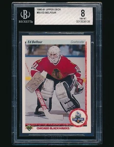 1990-91 Upper Deck Rookie #55 Ed Belfour rc BGS 8 - Bild 1 von 2