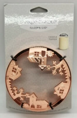 Yankee Candle - Illuma Lid Candle Topper ROSE GOLD HOUSES NEW W/ TAGS - Image 1 of 4