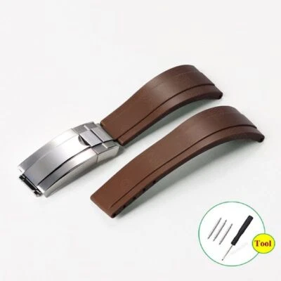 Correa de reloj de goma de 20 mm para Rolex Submariner Daytona Datejust para Seiko 5 Foto 1 de 4