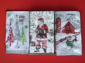 Williams-Sonoma,Party Creations,Design Paper Napkins Christmas Themed 3-Ply NEW - Picture 1 of 6