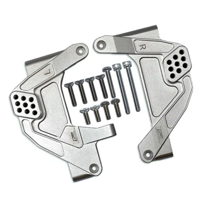 Montaje amortiguador ajustable delantero de aluminio GPM Racing plateado: axial 1/6 SCX6 Foto 1 de 4