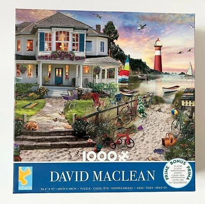 David Maclean Beach Cove CEACO Jigsaw Puzzle 43370 w/ POSTER 1000-Piece - Image 1 of 2